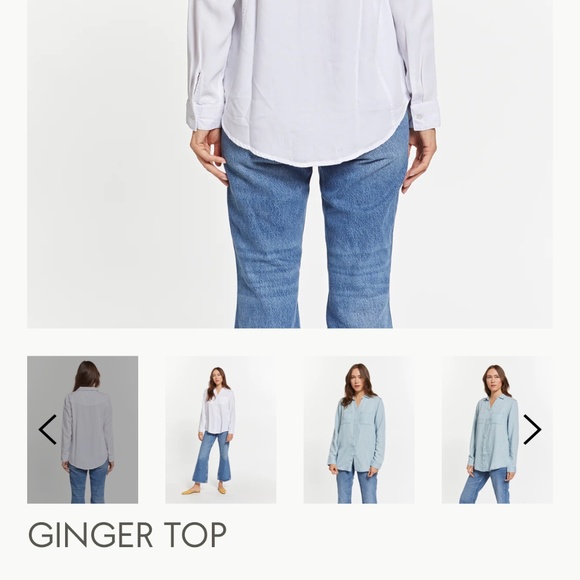 NWT Thread and Supply "GINGER" white XL button-down blouse - super SOFT fabric - Picture 8 of 12